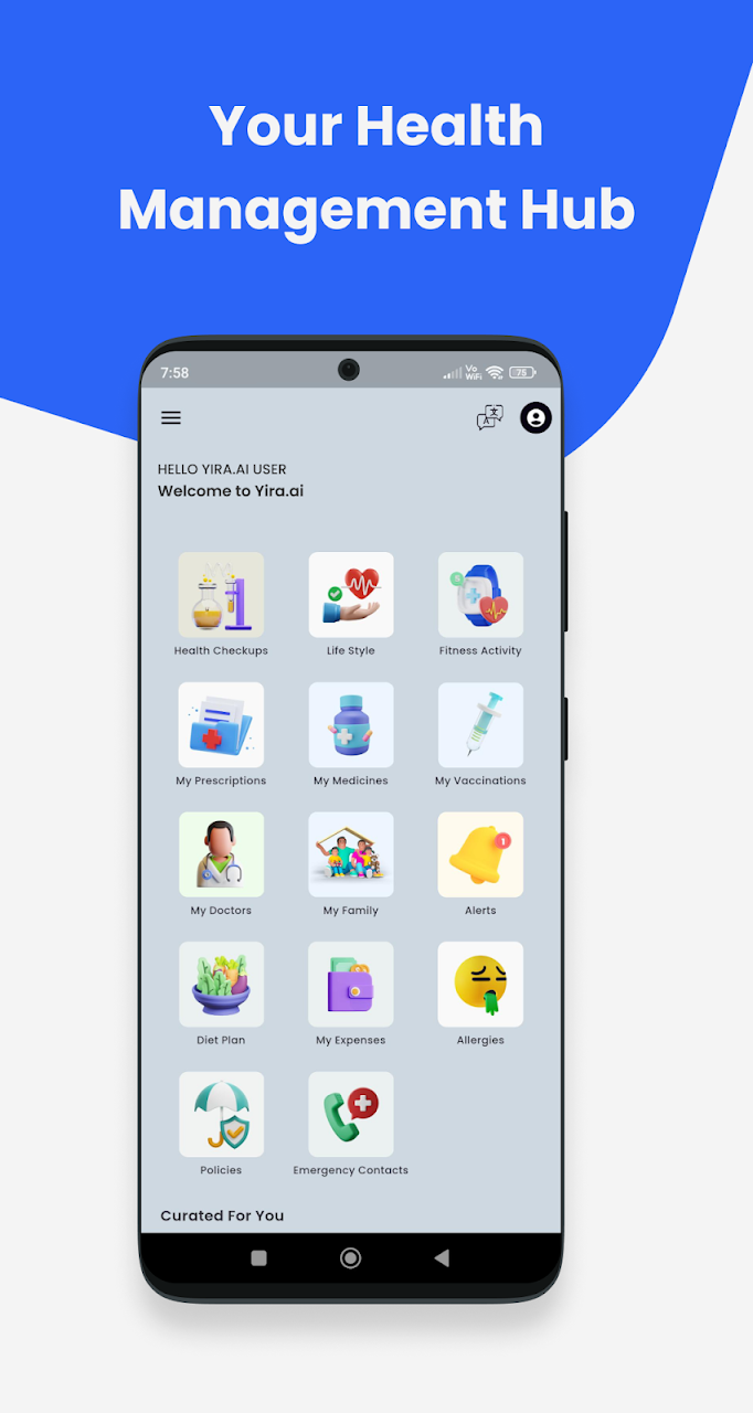 YIRA app: your health management hub