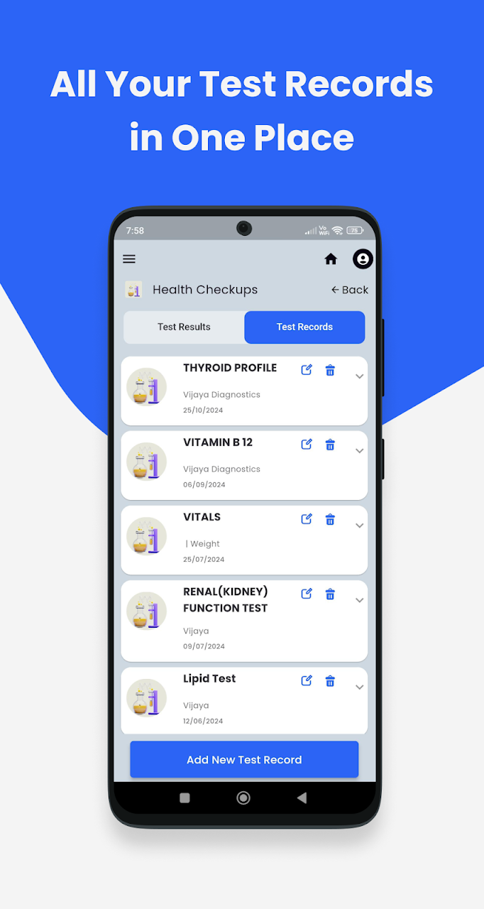YIRA app: all your test records in one place