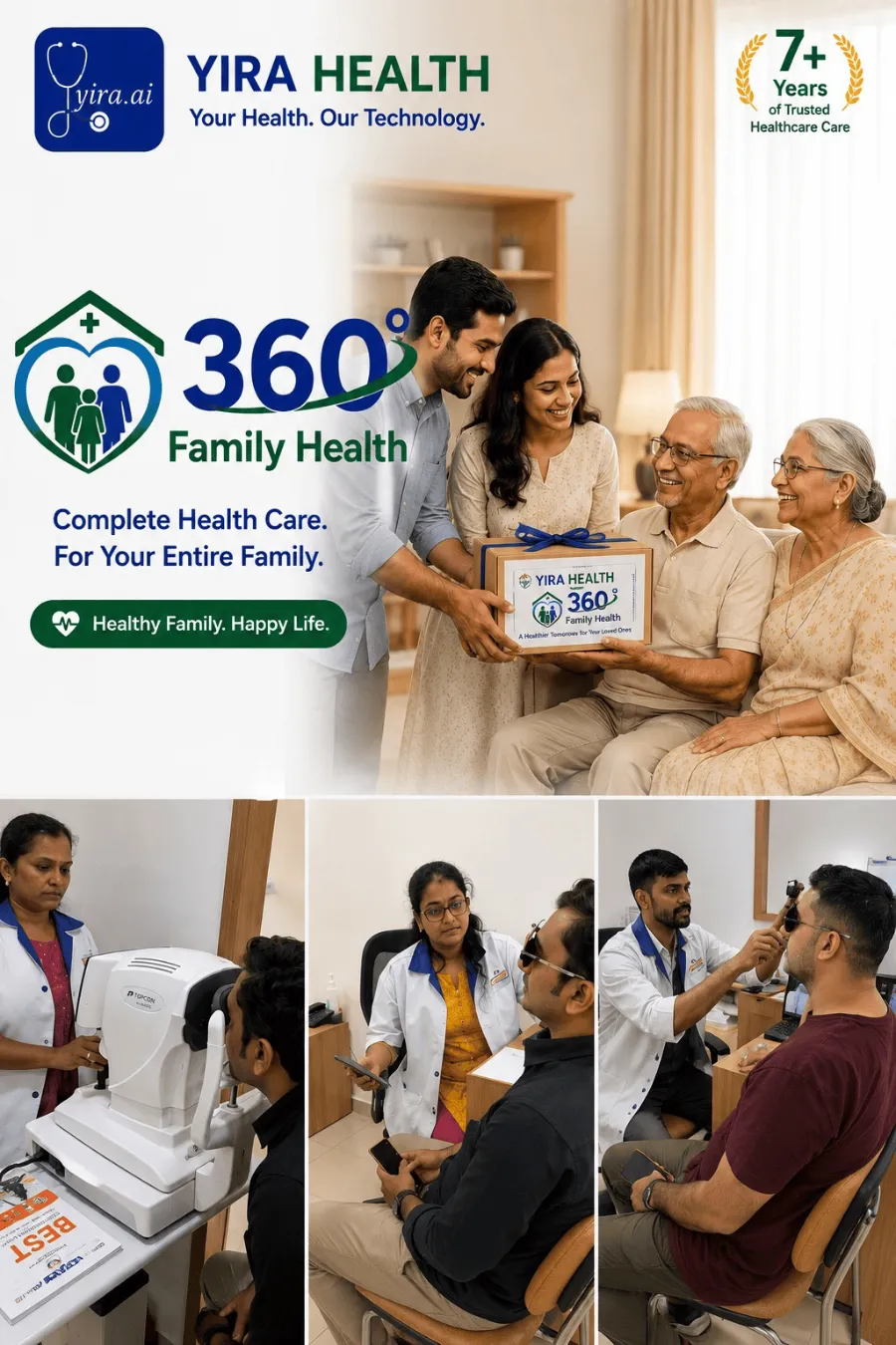 A family covered by the YIRA 360 Family Health Plan